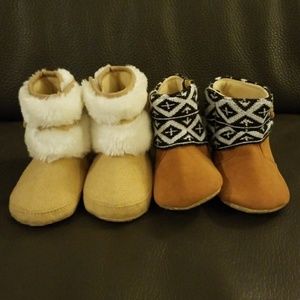Two Cute Tan and Brown Boots